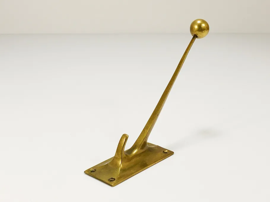 Online Pamono Art Nouveau Brass Wall Hook by Adolf Loos for Knize & Comp. Vienna, Austria, 1909