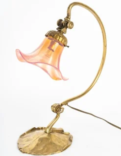 Online Pamono Art Nouveau Bronze Lamp from C.Berlier, Lyon, 1900s