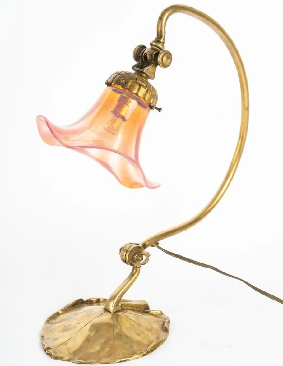 Online Pamono Art Nouveau Bronze Lamp from C.Berlier, Lyon, 1900s