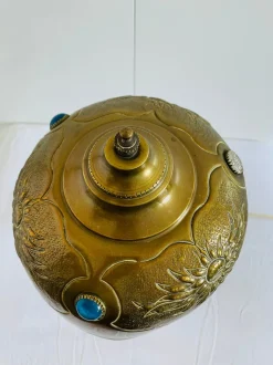 Online Pamono Art Nouveau Bronze Table Lamp attributed to Georges Leleu, Early 20th Century