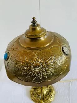 Online Pamono Art Nouveau Bronze Table Lamp attributed to Georges Leleu, Early 20th Century