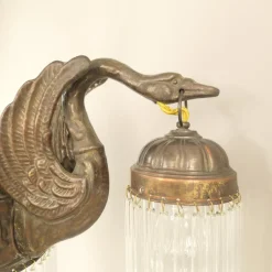 New Pamono Art Nouveau Burnished Brass Chandelier, Vienna, 1910s