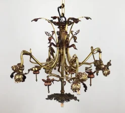 Online Pamono Art Nouveau Chandelier in Copper and Brass, 1890s