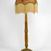 Pamono Art Nouveau Floor Lamp in Cherrywood by Paul Follot, France, 1920s