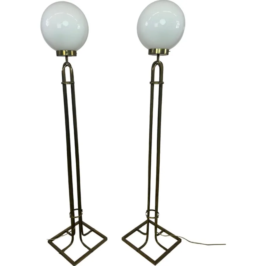 Online Pamono Art Nouveau Floor Lamps by Adolf Loos, 1950s, Set of 2