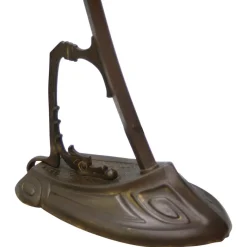 Sale Pamono Art Nouveau French Brass & Frosted Glass Desk Light