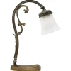 Online Pamono Art Nouveau French Brass & Frosted Glass Table Lamp
