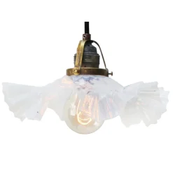 Discount Pamono Art Nouveau French Pearl Blue Glass Pendant Light, 1920s