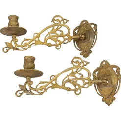 Clearance Pamono Art Nouveau French Piano Candleholders, 1950s, Set of 2