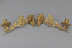 Clearance Pamono Art Nouveau French Piano Candleholders, 1950s, Set of 2