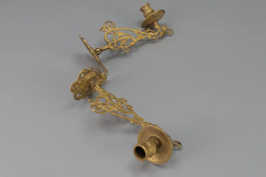 Clearance Pamono Art Nouveau French Piano Candleholders, 1950s, Set of 2