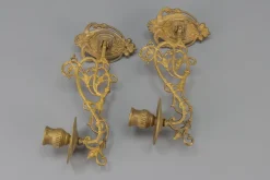 Clearance Pamono Art Nouveau French Piano Candleholders, 1950s, Set of 2