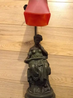 Hot Pamono Art Nouveau Glass Matte Lamp by Charles Schneider, 1920s