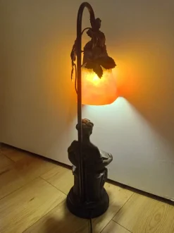 Hot Pamono Art Nouveau Glass Matte Lamp by Charles Schneider, 1920s