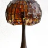 Discount Pamono Art Nouveau Lamp in Bronze and Stained Glass, 1920s