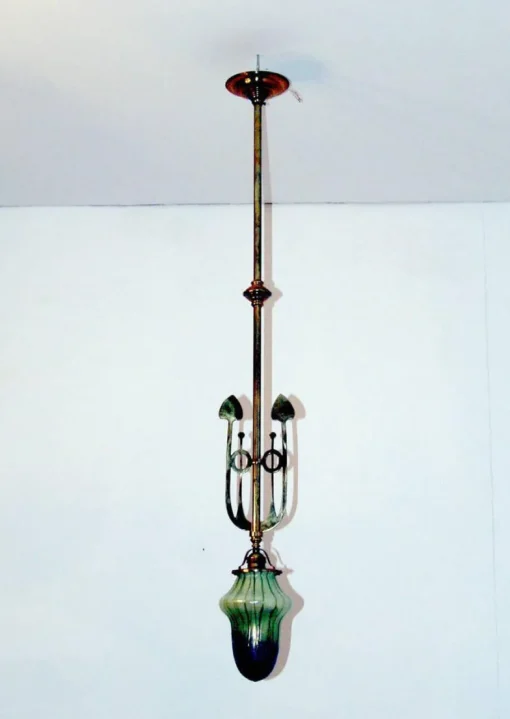 Best Pamono Art Nouveau Pendant with Palme König Shade, Vienna, 1900s