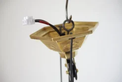 Clearance Pamono Art Nouveau Pull Down Brass Pendant Light, 1890s