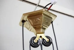 Clearance Pamono Art Nouveau Pull Down Brass Pendant Light, 1890s