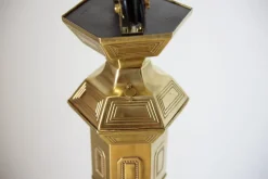 Clearance Pamono Art Nouveau Pull Down Brass Pendant Light, 1890s