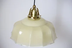 Clearance Pamono Art Nouveau Pull Down Brass Pendant Light, 1890s