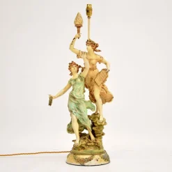 Outlet Pamono Art Nouveau Table Lamp by L & F Moreau, 1890s