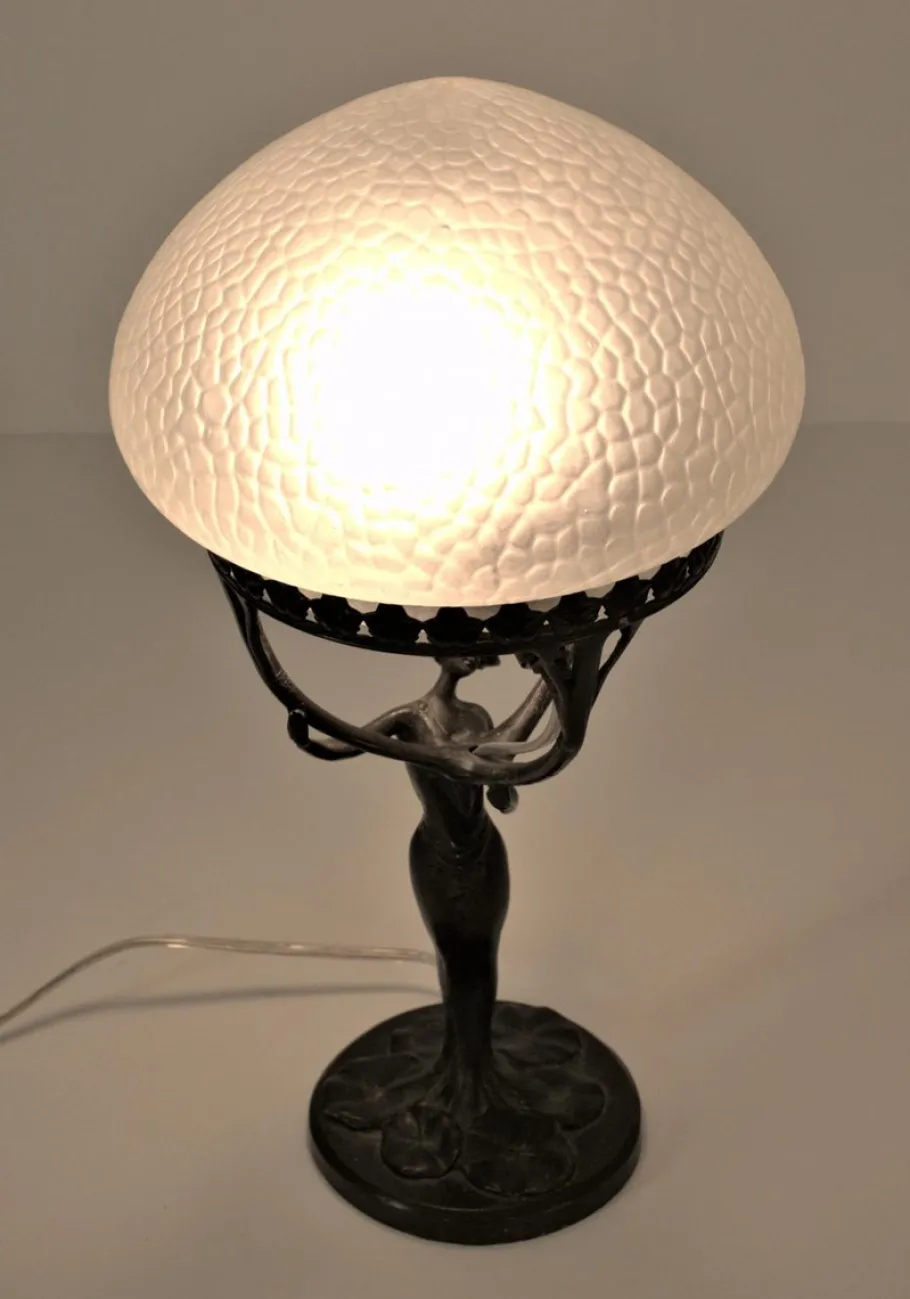 Best Pamono Art Nouveau Table Lamp by Lucien Edouard Alliot for Judgendstil