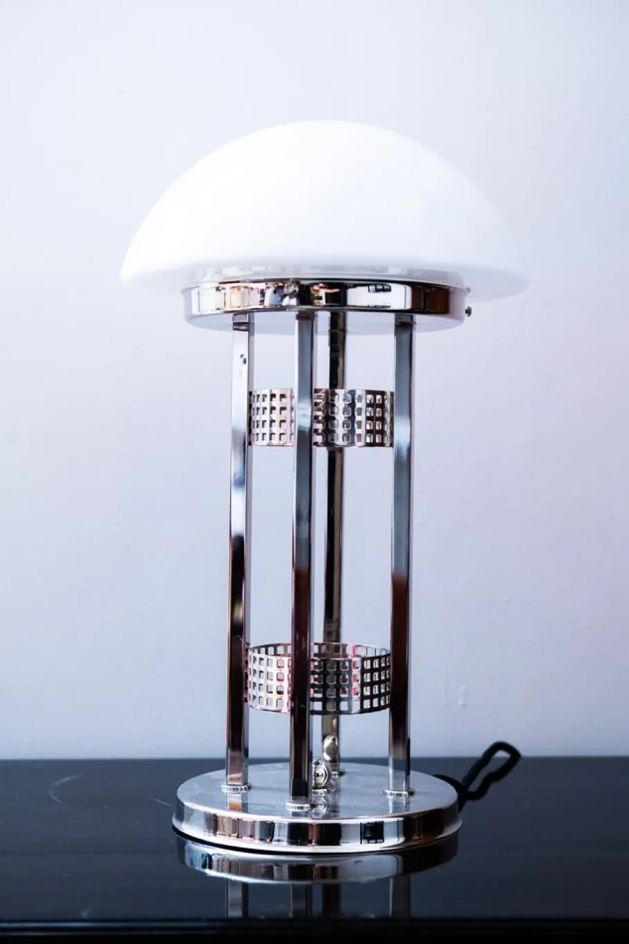 New Pamono Art Nouveau Table Lamp in the Style of Josef Hoffmann