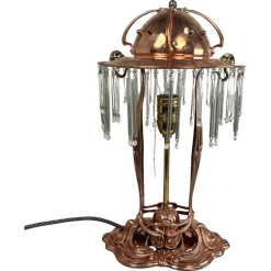 Pamono Art Nouveau Table Lamp in Copper, 1890s