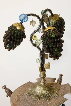 Sale Pamono Art Nouveau Table Lamp with Murano Glass Lampshade, 1920s