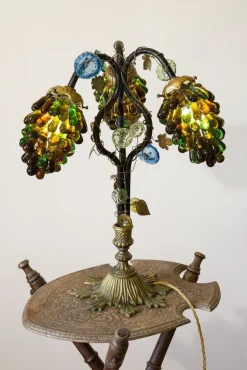 Sale Pamono Art Nouveau Table Lamp with Murano Glass Lampshade, 1920s