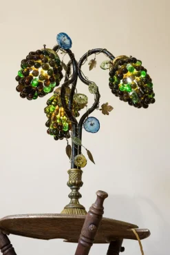 Sale Pamono Art Nouveau Table Lamp with Murano Glass Lampshade, 1920s