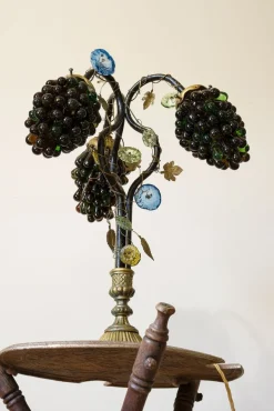 Sale Pamono Art Nouveau Table Lamp with Murano Glass Lampshade, 1920s