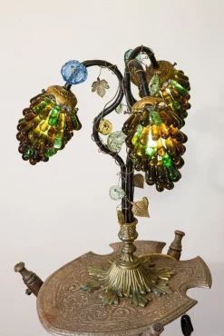 Sale Pamono Art Nouveau Table Lamp with Murano Glass Lampshade, 1920s