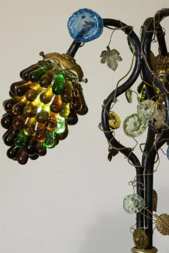 Sale Pamono Art Nouveau Table Lamp with Murano Glass Lampshade, 1920s