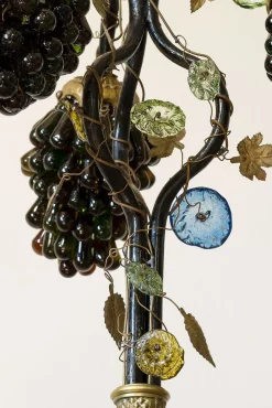 Sale Pamono Art Nouveau Table Lamp with Murano Glass Lampshade, 1920s