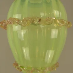 Discount Pamono Art Nouveau Viennese Pendant Lamp with Uranium Vaseline Glass Shade, Austria, 1920s
