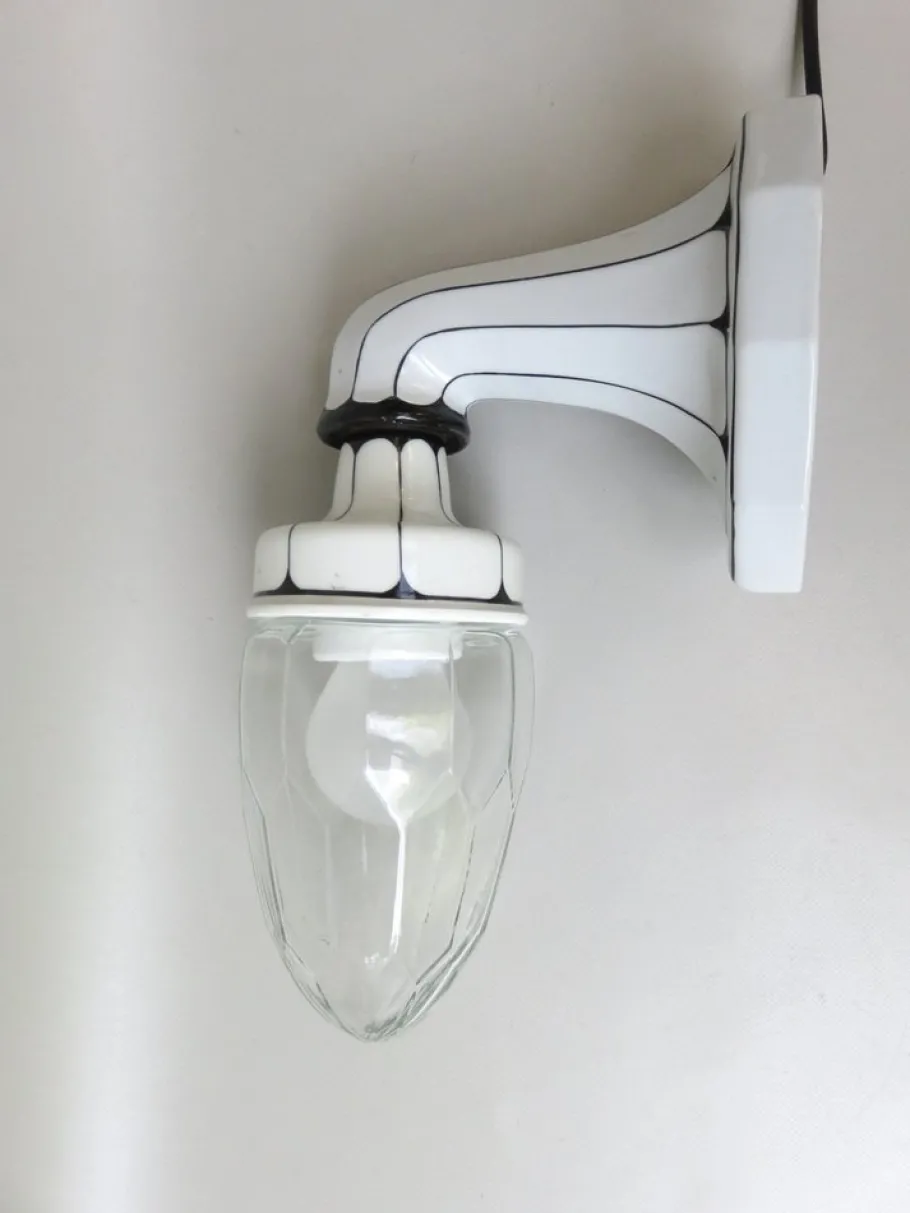 Hot Pamono Art Nouveau Wall Lamp in Porcelain