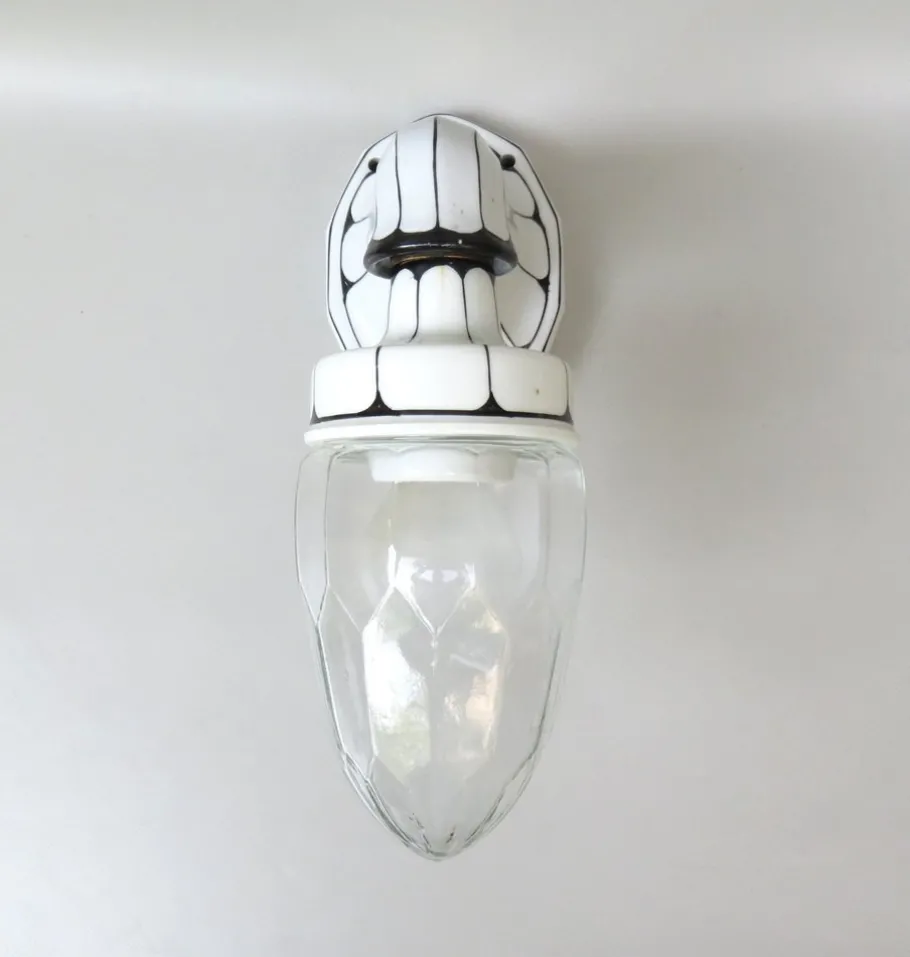 Hot Pamono Art Nouveau Wall Lamp in Porcelain