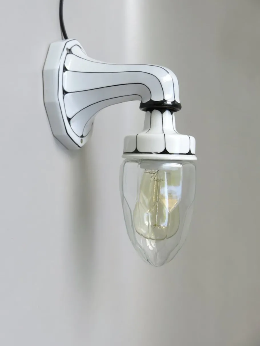 Hot Pamono Art Nouveau Wall Lamp in Porcelain