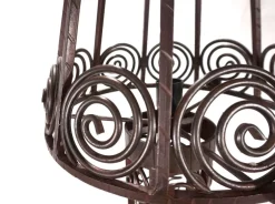 Pamono Art Nouveau Wrought Iron Floor Lamp, 1920