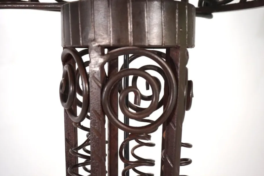 Pamono Art Nouveau Wrought Iron Floor Lamp, 1920