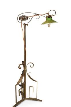 Online Pamono Art Nouveau Wrought Iron Floor Lamp