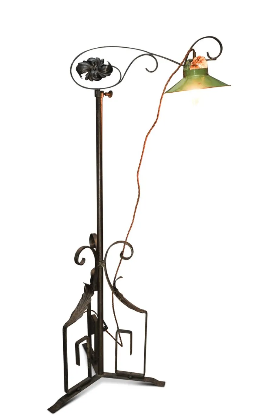 Online Pamono Art Nouveau Wrought Iron Floor Lamp