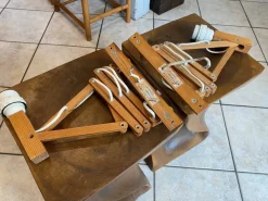 Clearance Pamono Articulated Accordion Wall Lights in Pine Wood from Translandia, Denmark, 1960, Set of 2