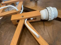 Clearance Pamono Articulated Accordion Wall Lights in Pine Wood from Translandia, Denmark, 1960, Set of 2