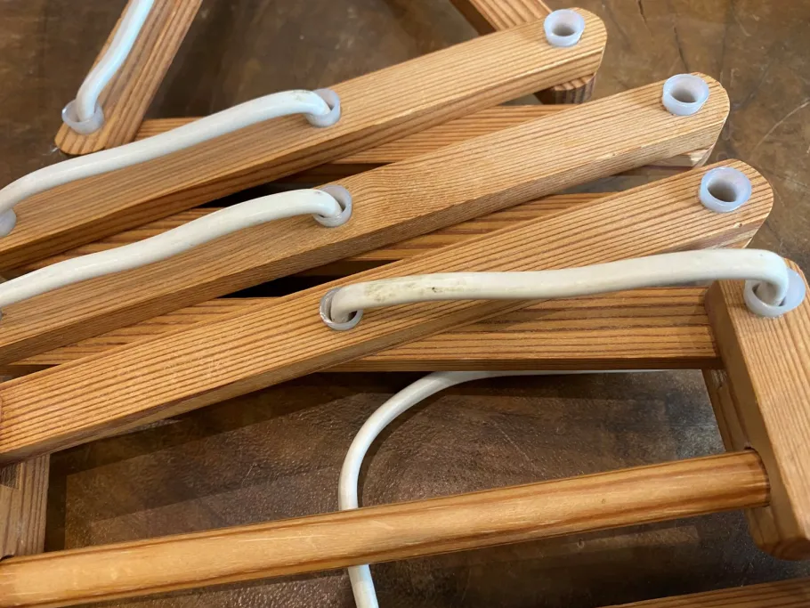 Clearance Pamono Articulated Accordion Wall Lights in Pine Wood from Translandia, Denmark, 1960, Set of 2