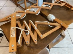 Clearance Pamono Articulated Accordion Wall Lights in Pine Wood from Translandia, Denmark, 1960, Set of 2
