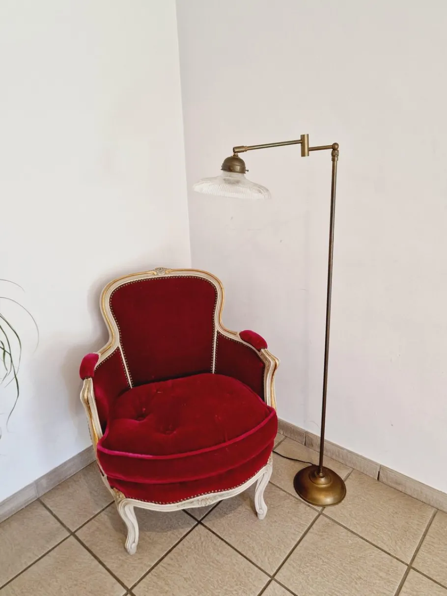 Online Pamono Articulated Brass Floor Lamp, 1970s