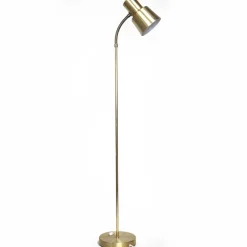 Discount Pamono Articulated Metal and Brass Floor Lamp from Ewa Varnamo, 1960s