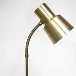 Discount Pamono Articulated Metal and Brass Floor Lamp from Ewa Varnamo, 1960s